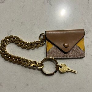 Chloe Envelope Key Charm With Gold Chain